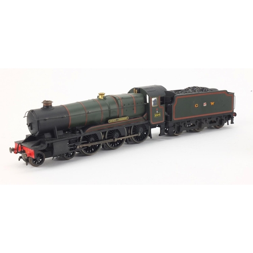 417 - Two Hornby OO gauge locomotive and tenders comprising County of Somerset 1004 and The Royal Leiceste... 