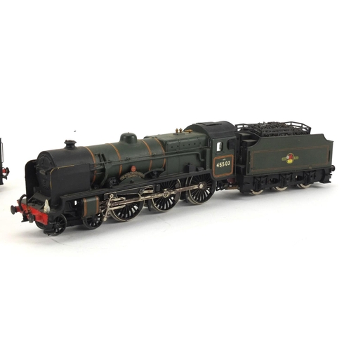 417 - Two Hornby OO gauge locomotive and tenders comprising County of Somerset 1004 and The Royal Leiceste... 