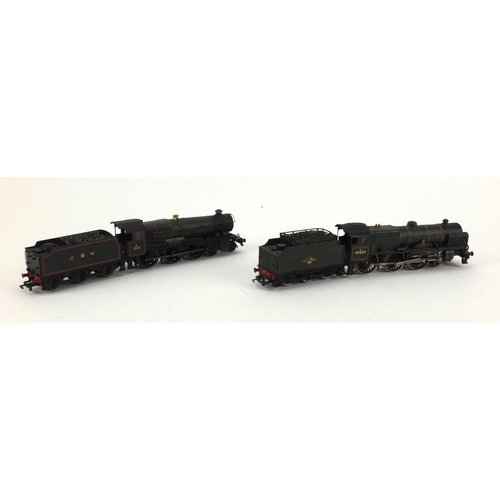 417 - Two Hornby OO gauge locomotive and tenders comprising County of Somerset 1004 and The Royal Leiceste... 