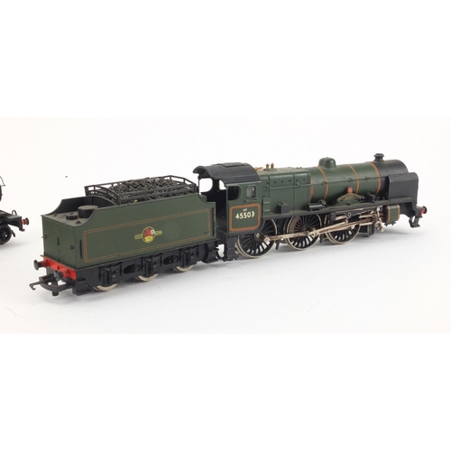 417 - Two Hornby OO gauge locomotive and tenders comprising County of Somerset 1004 and The Royal Leiceste... 