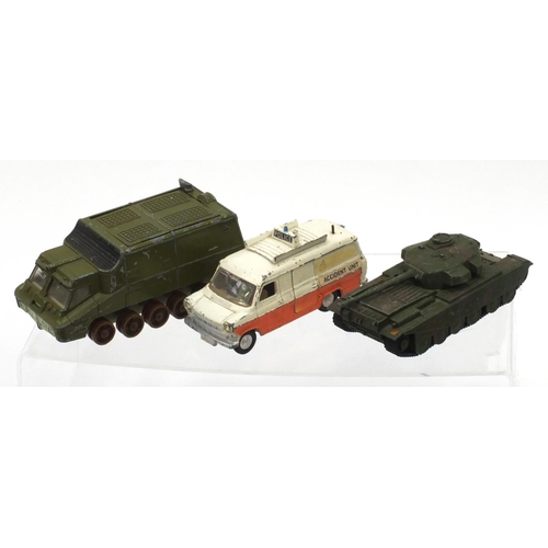 403 - Predominantly die cast vehicles some Military including Corgi, Dinky, Mini Champs and Matchbox examp... 