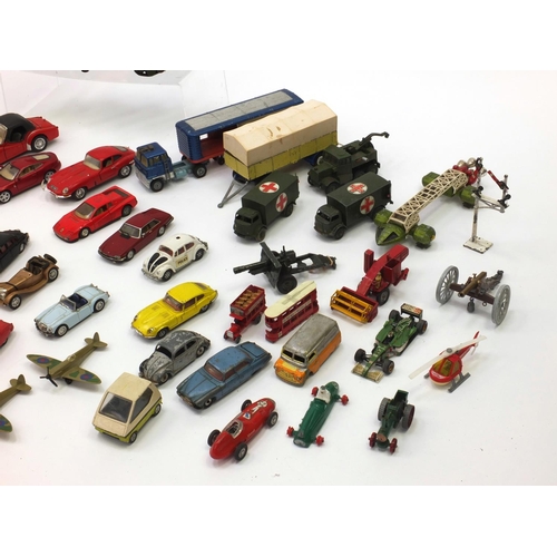 403 - Predominantly die cast vehicles some Military including Corgi, Dinky, Mini Champs and Matchbox examp... 