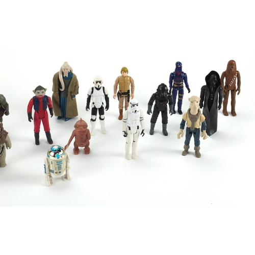 383 - 1970's and 80's Star Wars figures including R2-D2 and Chewbacca examples