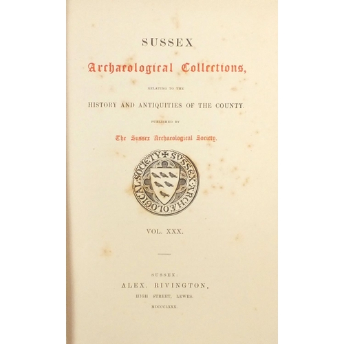 156 - Sussex archaeological collections, 143 hardback volumes including 19th century examples, various dat... 