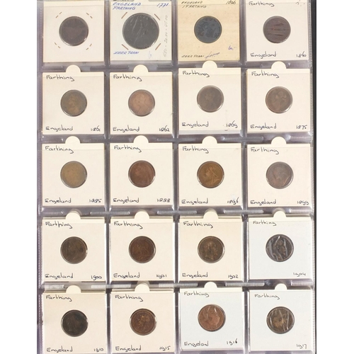 211 - 17th century and later British coins and tokens including 1674 farthing, Lancaster, Liverpool, Maccl... 