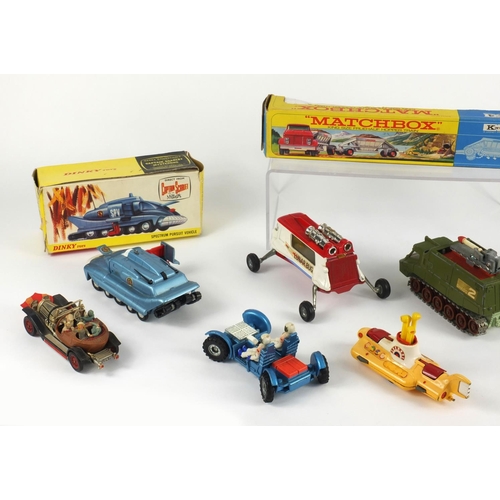 400 - Die cast vehicles including Corgi toys Chitty Chitty Bang Bang, Dinky toys Captain Scarlett's Spectr... 