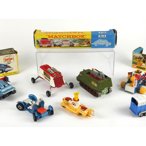 400 - Die cast vehicles including Corgi toys Chitty Chitty Bang Bang, Dinky toys Captain Scarlett's Spectr... 