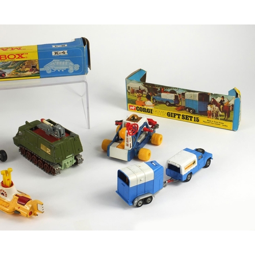 400 - Die cast vehicles including Corgi toys Chitty Chitty Bang Bang, Dinky toys Captain Scarlett's Spectr... 