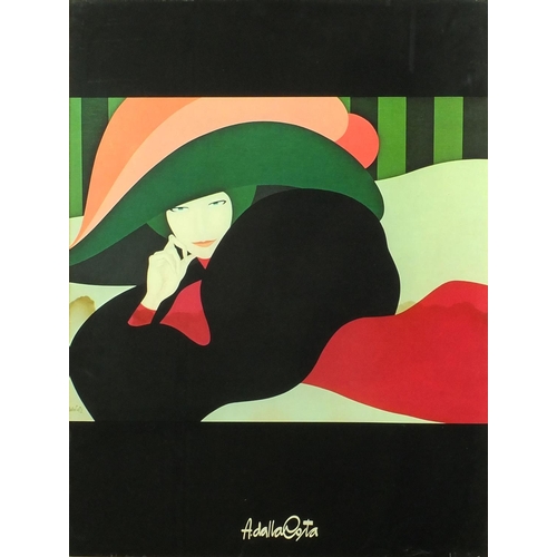 2287 - A Dalla Costa - Five 1970's coloured fashion lithographs, each framed, the largest 63cm x 47cm exclu... 