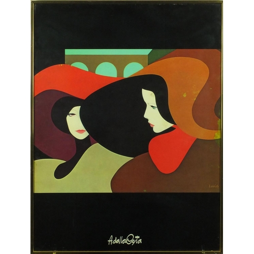 2287 - A Dalla Costa - Five 1970's coloured fashion lithographs, each framed, the largest 63cm x 47cm exclu... 