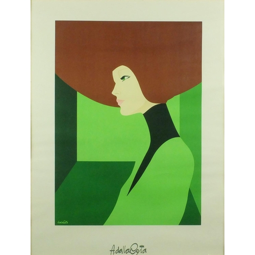 2287 - A Dalla Costa - Five 1970's coloured fashion lithographs, each framed, the largest 63cm x 47cm exclu... 