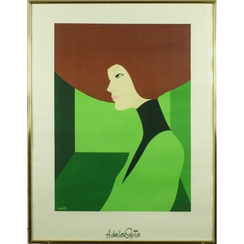 2287 - A Dalla Costa - Five 1970's coloured fashion lithographs, each framed, the largest 63cm x 47cm exclu... 