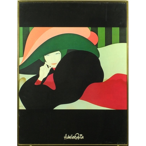 2287 - A Dalla Costa - Five 1970's coloured fashion lithographs, each framed, the largest 63cm x 47cm exclu... 