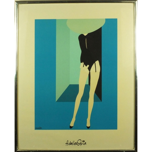 2287 - A Dalla Costa - Five 1970's coloured fashion lithographs, each framed, the largest 63cm x 47cm exclu... 