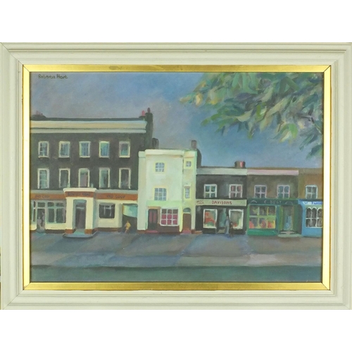 2331 - Roberta Hart - Oil onto canvas, The Bawyer Arms, Clapham Manor Street, inscribed verso, framed, 39cm... 