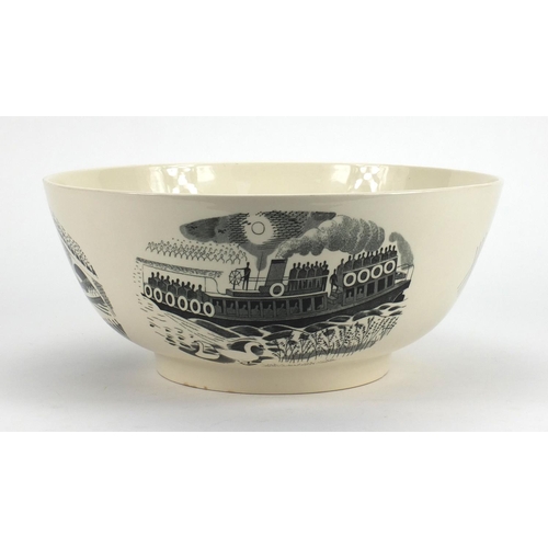 736 - Wedgwood boat race bowl by Eric Ravilious, limited edition of 200, produced in 1975 from the origina... 