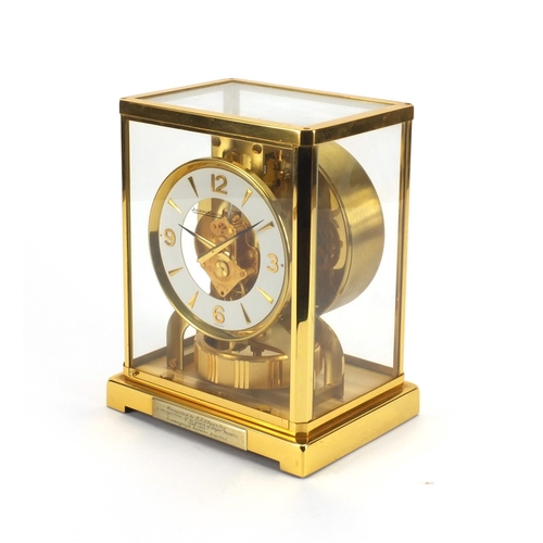 Jaeger Lecoultre Atmos clock with glass panels instructions