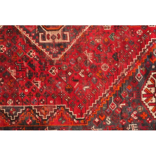 2020 - Rectangular Persian Hamadan rug, the central field having animals and floral motifs, within geometri... 