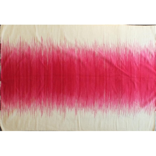 2031 - Rectangular Indian hand knotted Dhurri flat weave rug, having pink burst effect 245cm x 163cm