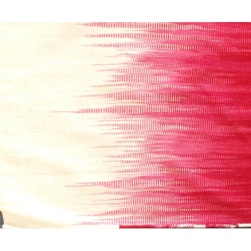 2031 - Rectangular Indian hand knotted Dhurri flat weave rug, having pink burst effect 245cm x 163cm