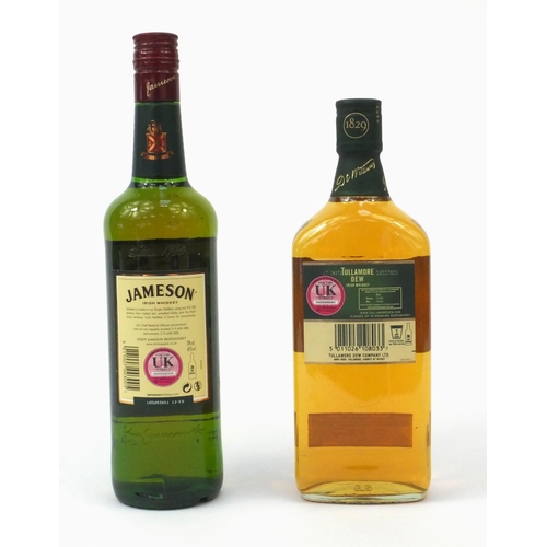 2179 - Two bottles of Irish whiskey comprising 70cl bottle Tullamore D.R.E. and a 70cl bottle of Jameson