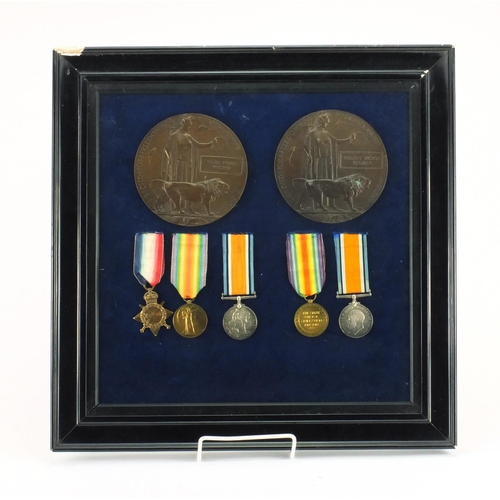 243 - British Military World War I medals relating to James Henry Fremlin and Thomas Victor Fremlin, compr... 