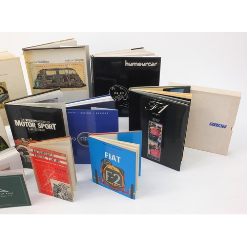 2272 - Automobilia hardback books mostly relating to Fiat, including Sironi by Fabbri Editori with twenty e... 