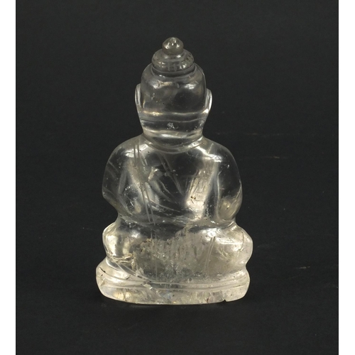 542 - Chinese rock crystal Buddha, 7.5cm high