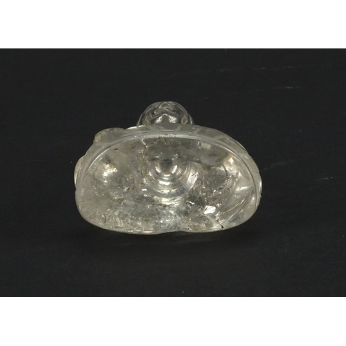 542 - Chinese rock crystal Buddha, 7.5cm high