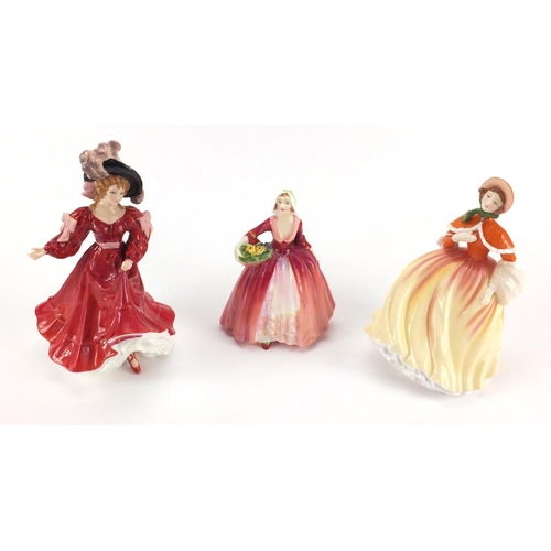 2333 - Three Royal Doulton figurines two with boxes comprising Figure of the Year Patricia HN3365, Janet HN... 