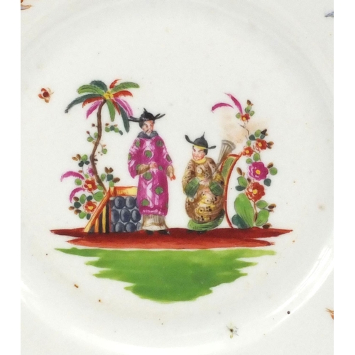 691 - Eleven English porcelain plates hand painted with Chinese figures, each 19cm in diameter