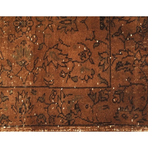 2015 - Vintage Anatolian carpet having all over floral design onto a brown ground 315cm x 190cm
