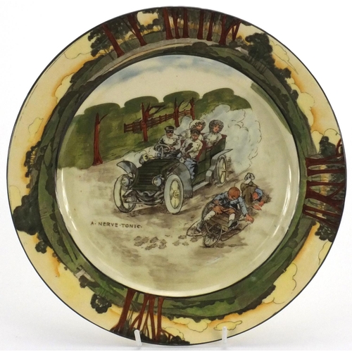 2226 - Royal Doulton series ware  plate A Nerve Tonic, factory marks and numbered D4206, 27cm in diameter