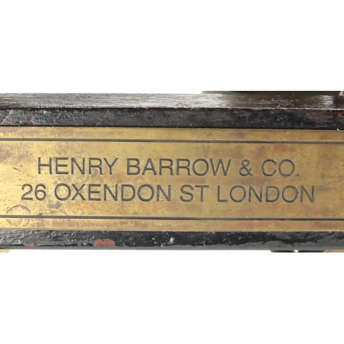 105 - Henry Barrow & Co of London brass sextant, 21cm in length