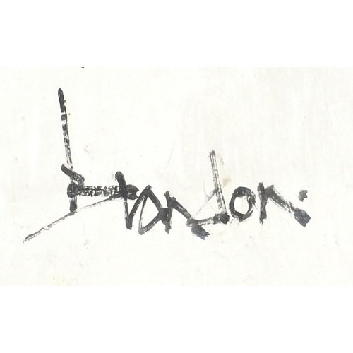 22 - *Description amended 28-06-17* War of independence,  oil on canvas signed Brandon,  76cm x 76cm
