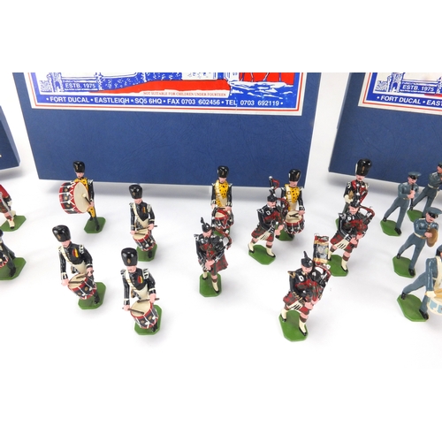 387A - The sets of hand painted lead Ducal Military soldiers comprising The Royal Air Force 1950, Royal Sco... 