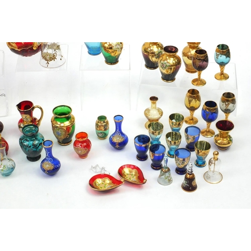 461 - Large collection of mostly Murano glassware including decanters with glasses, vases, bowls etc