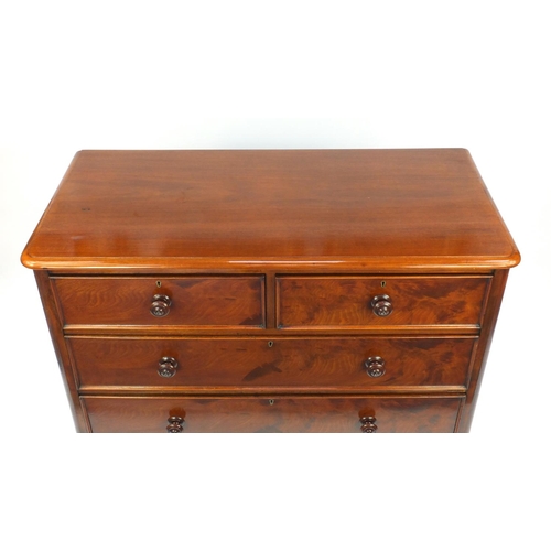 2007 - Victorian mahogany chest fitted with two short drawers above three long graduated drawers, 112cm H x... 