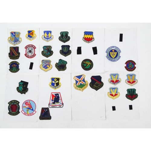 639 - Ten cards of USAF patches including AWAC and rare weather service examples