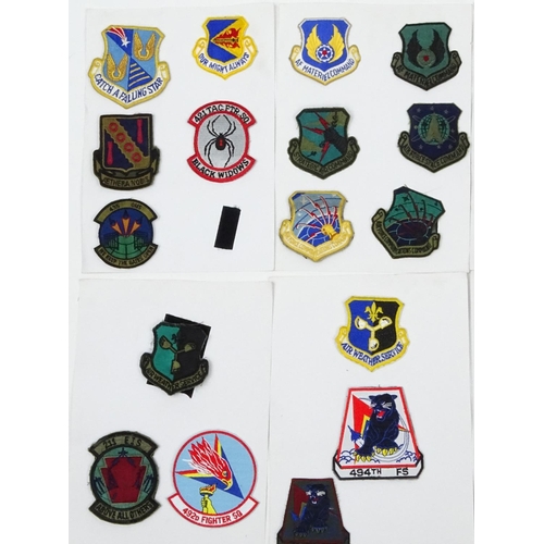 639 - Ten cards of USAF patches including AWAC and rare weather service examples