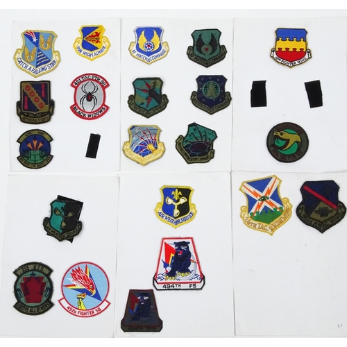 639 - Ten cards of USAF patches including AWAC and rare weather service examples