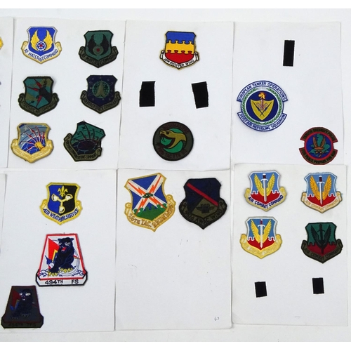 639 - Ten cards of USAF patches including AWAC and rare weather service examples