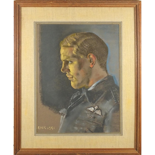 725 - Eric Henri Kennington RA 1941 - Portrait 'Great Escaper' RAF Squadron Leader Ian Kingston Pembroke C... 