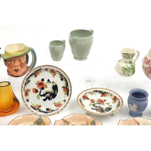 209 - Collectable china including Royal Doulton series ware dishes, Losal ware warming plate on stand, Wed... 