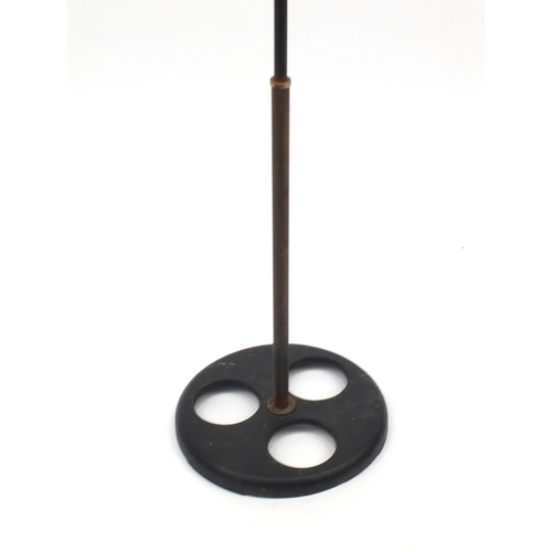 20 - 1950's/60's wrought iron hat and coat stand, 170cm H