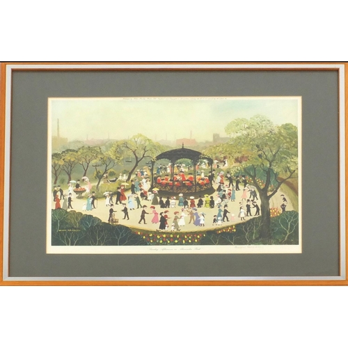 316 - Helen Bradley pencil signed print, Sunday afternoon on Alexandra Park, 52cm x 43cm