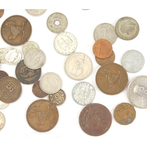 294 - Bag of assorted World coins including silver examples