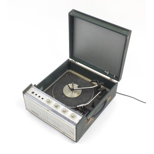 185 - Vintage Ferguson portable record player with Garrard turntable