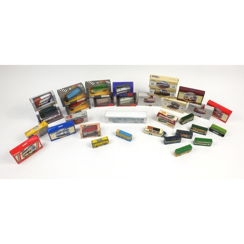 220 - Collection of mostly boxed die cast buses including Dinky, Corgi and exclusive first edition example... 