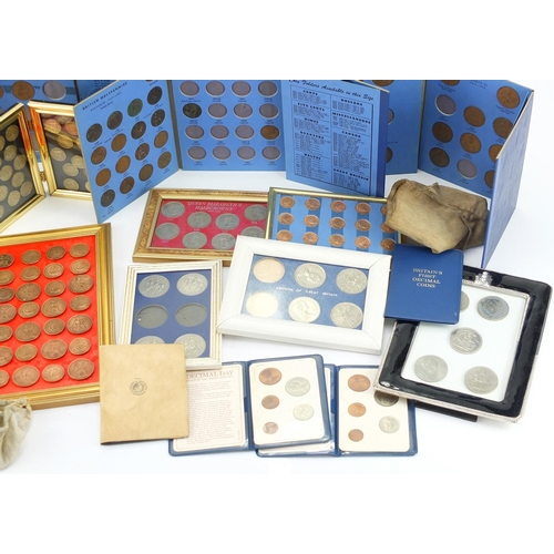 297 - Predominately British pre decimal and later coinage including cased displays